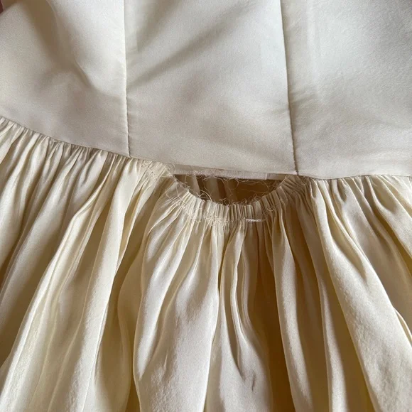 Rosie Assoulin Whoopsy Daisy Wedding Dress Ruffle Skirt Silk Faille - Picture 12 of 12